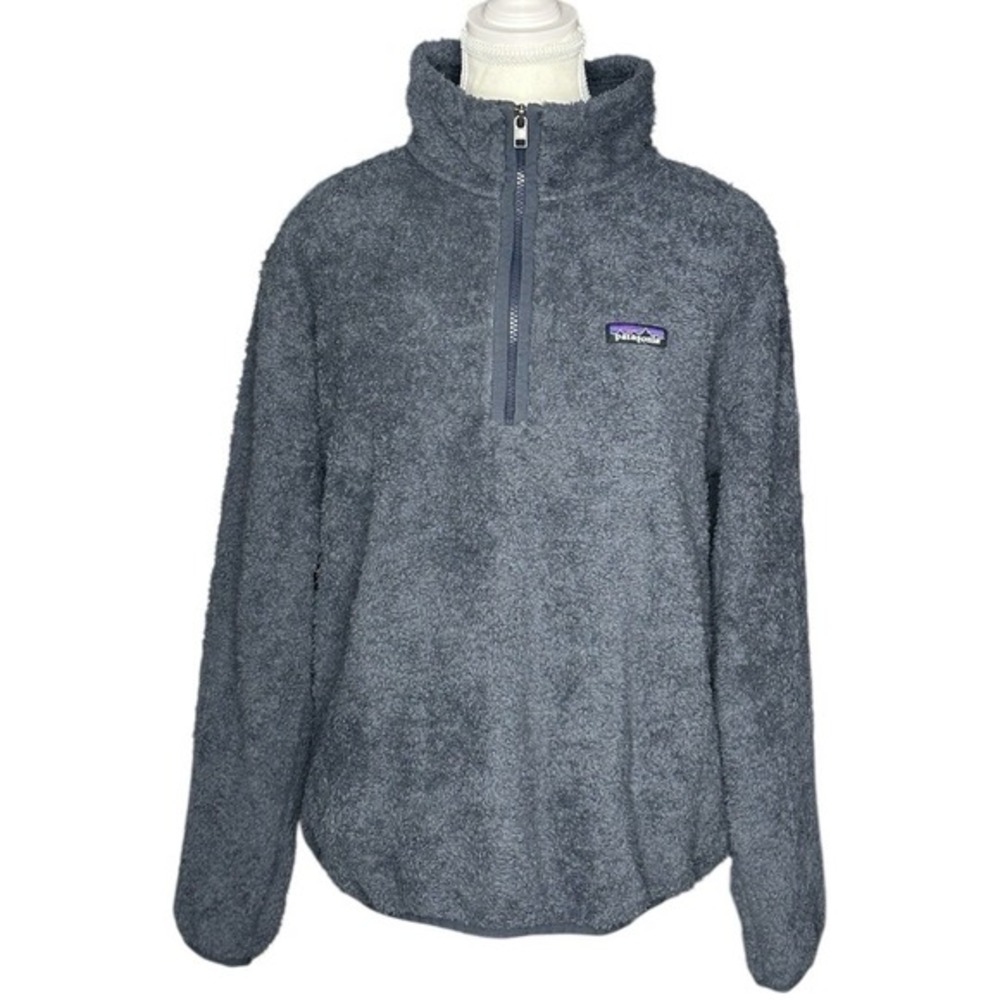 Patagonia Los Gatos Fleece Smoulder Gray Quarter Zip Pullover Women's‎ Medium